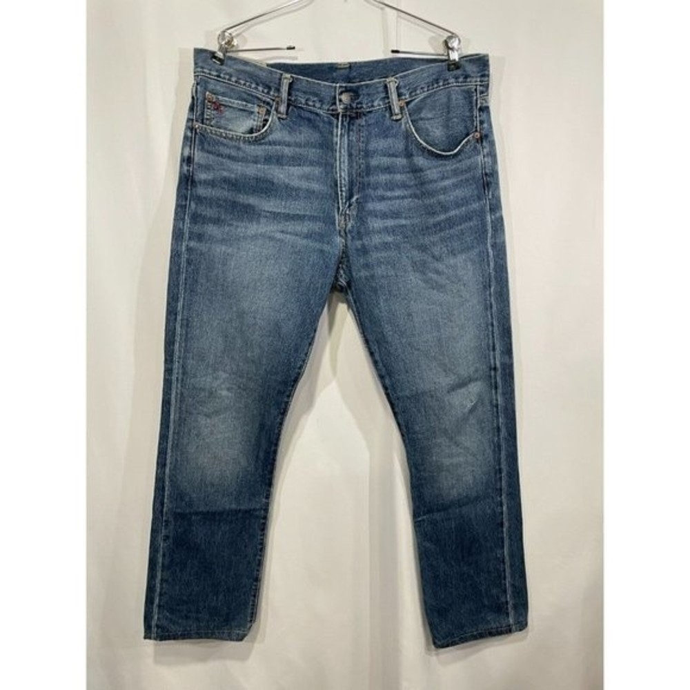 Polo Ralph Lauren Dungarees Men's Straight Denim Jeans 100% Cotton Size 36T/36